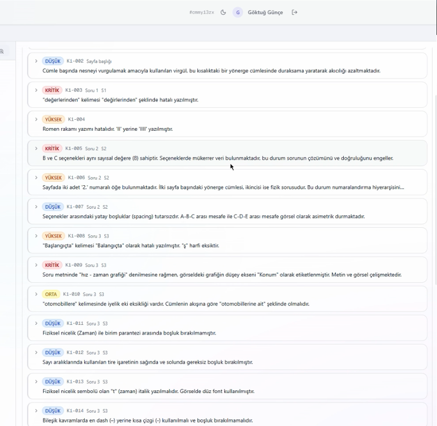 Katman Detay Görünümü