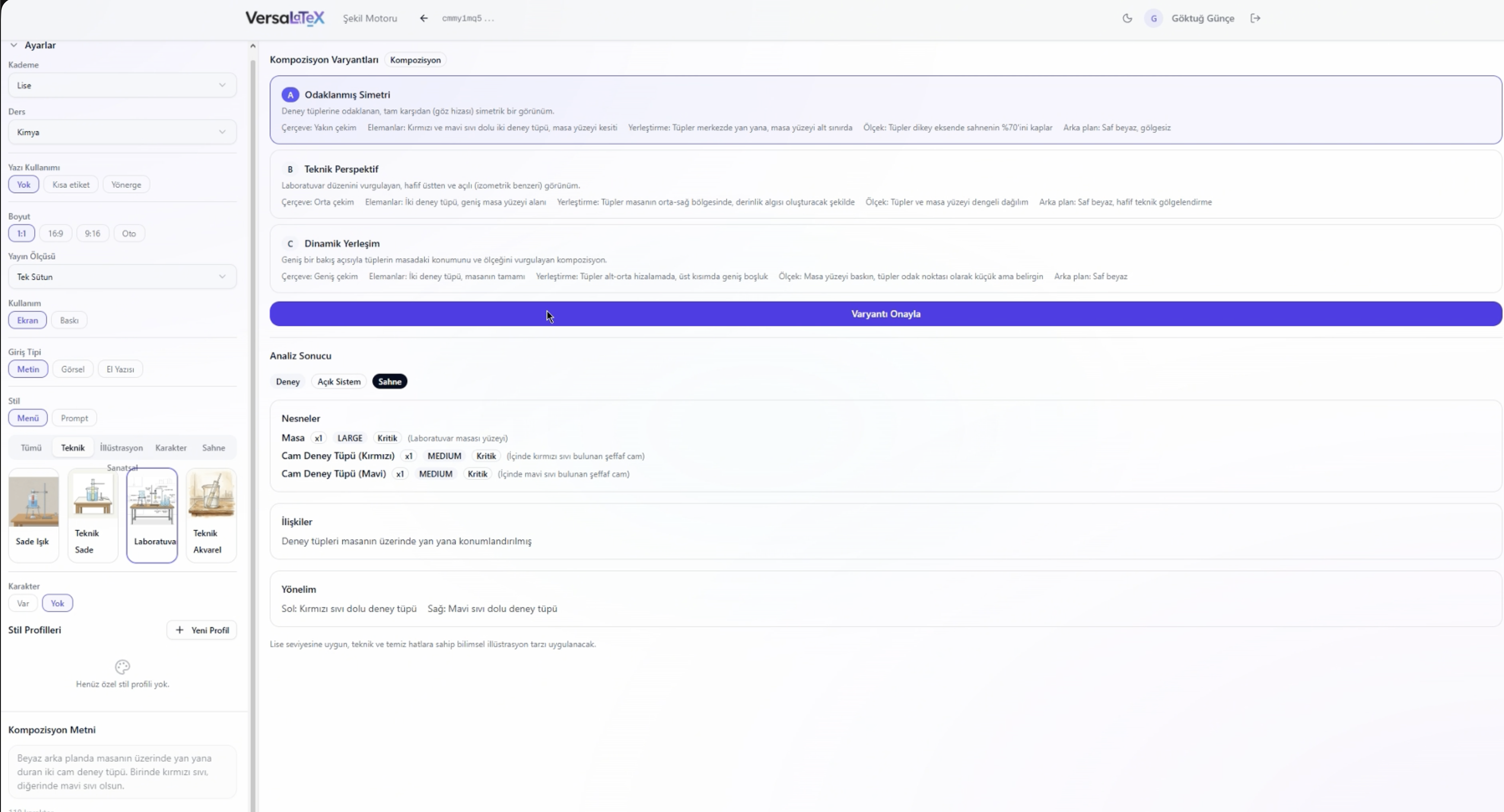Kompozisyon Varyantlarını İnceleyin