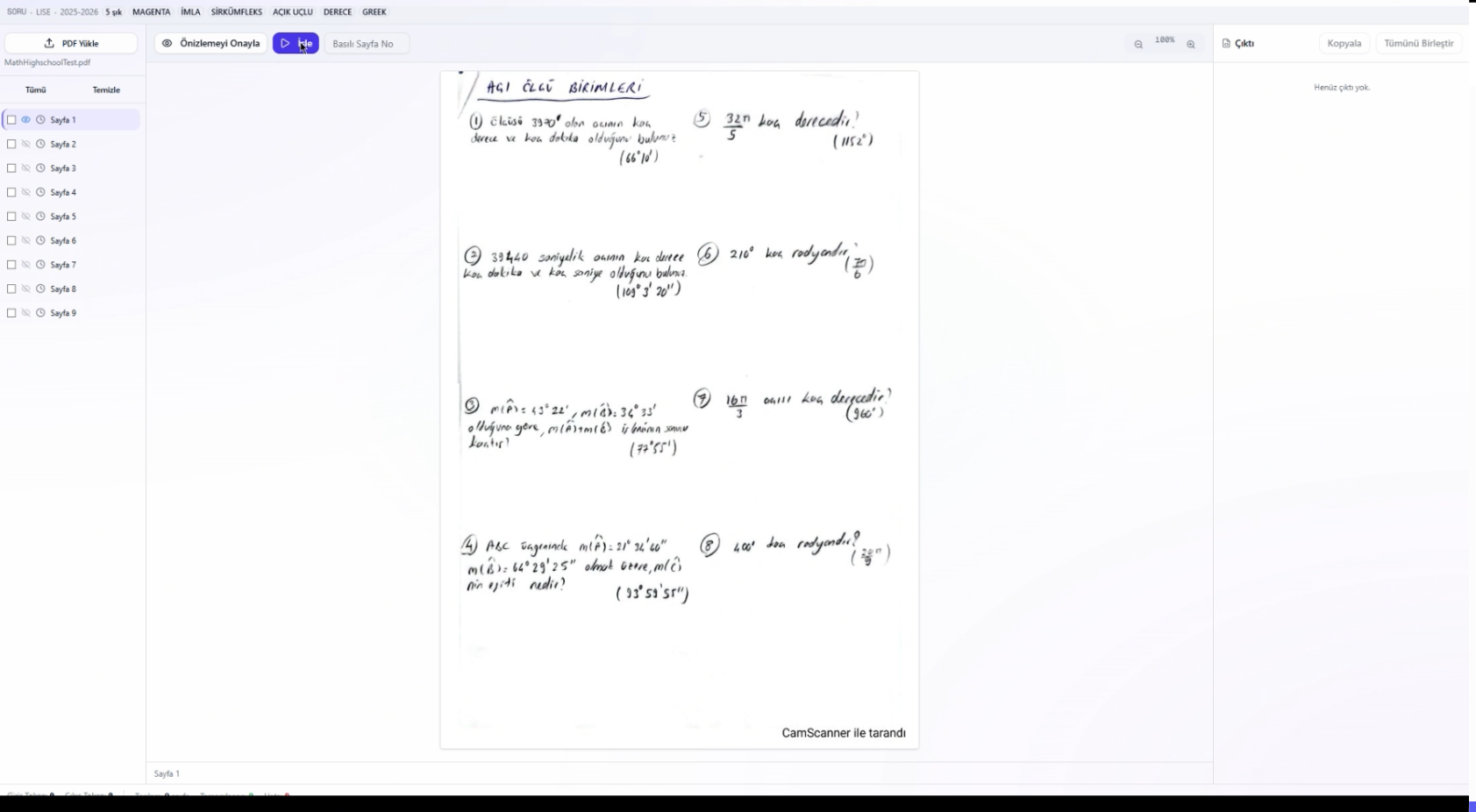 PDF Yükleyin ve Sayfaları Haritalayın